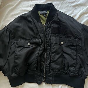 Current Mood Cropped Bomber Jacket